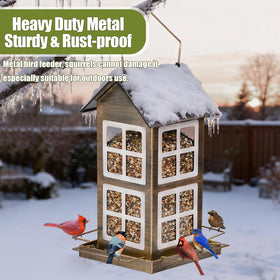 IWNTWY bird feeder outdoor hanging design fits yards and patios
