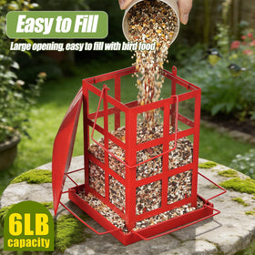 IWNTWY bird feeder rainproof acrylic window keeps seeds protected