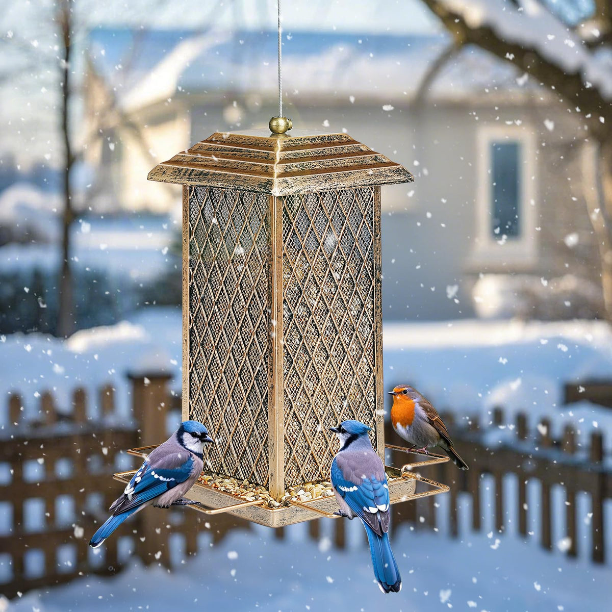 IWNTWY rust-resistant coating keeps the feeder resilient in all weather.