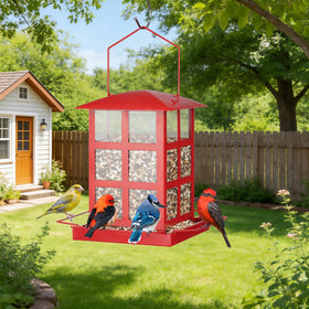 IWNTWY bird feeder six-pound capacity for extended feeding intervals
