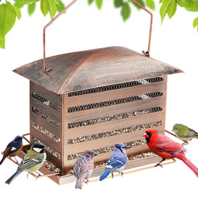 IWNTWY Bird Feeder striped aged finish attracts a variety of backyard birds