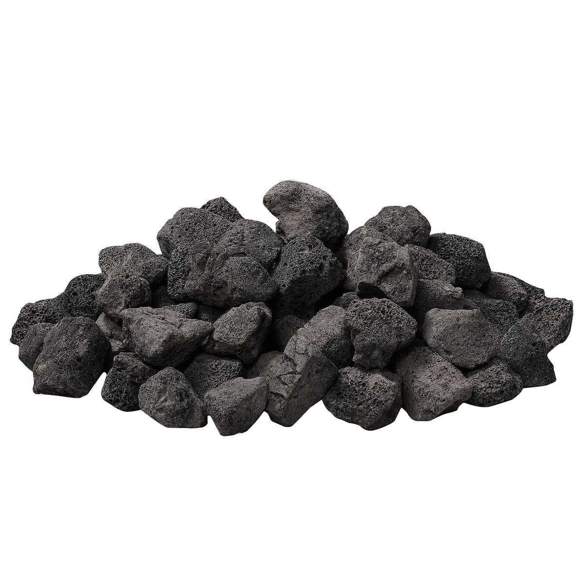 IwoodUS black lava rocks for fire pits with compact 1.2–2 inch stones.