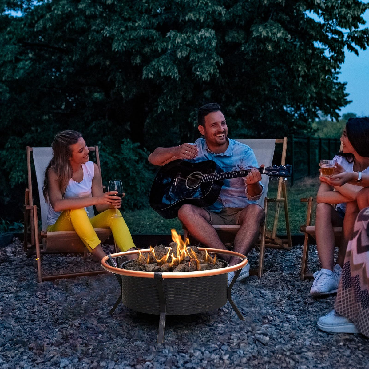 IwoodUS lava rocks 10 lb pack for gas fire tables—even heat distribution.