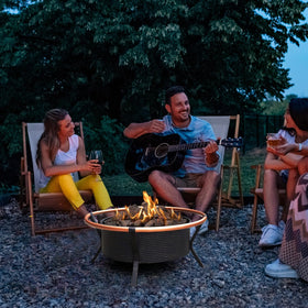 IwoodUS lava rocks 10 lb pack for gas fire tables—even heat distribution.