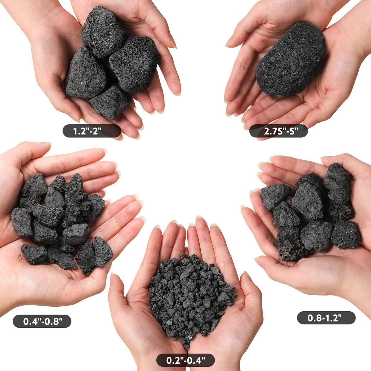 IwoodUS outdoor lava rocks for durable landscaping and fire table accents.