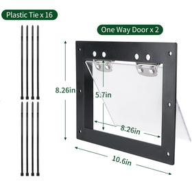 iwreaiy 6-hole installation system - flexible mounting for attics, chimneys, and decks.