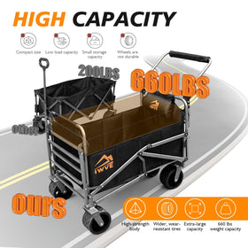 IWVE collapsible design fits neatly in car trunks and garages.