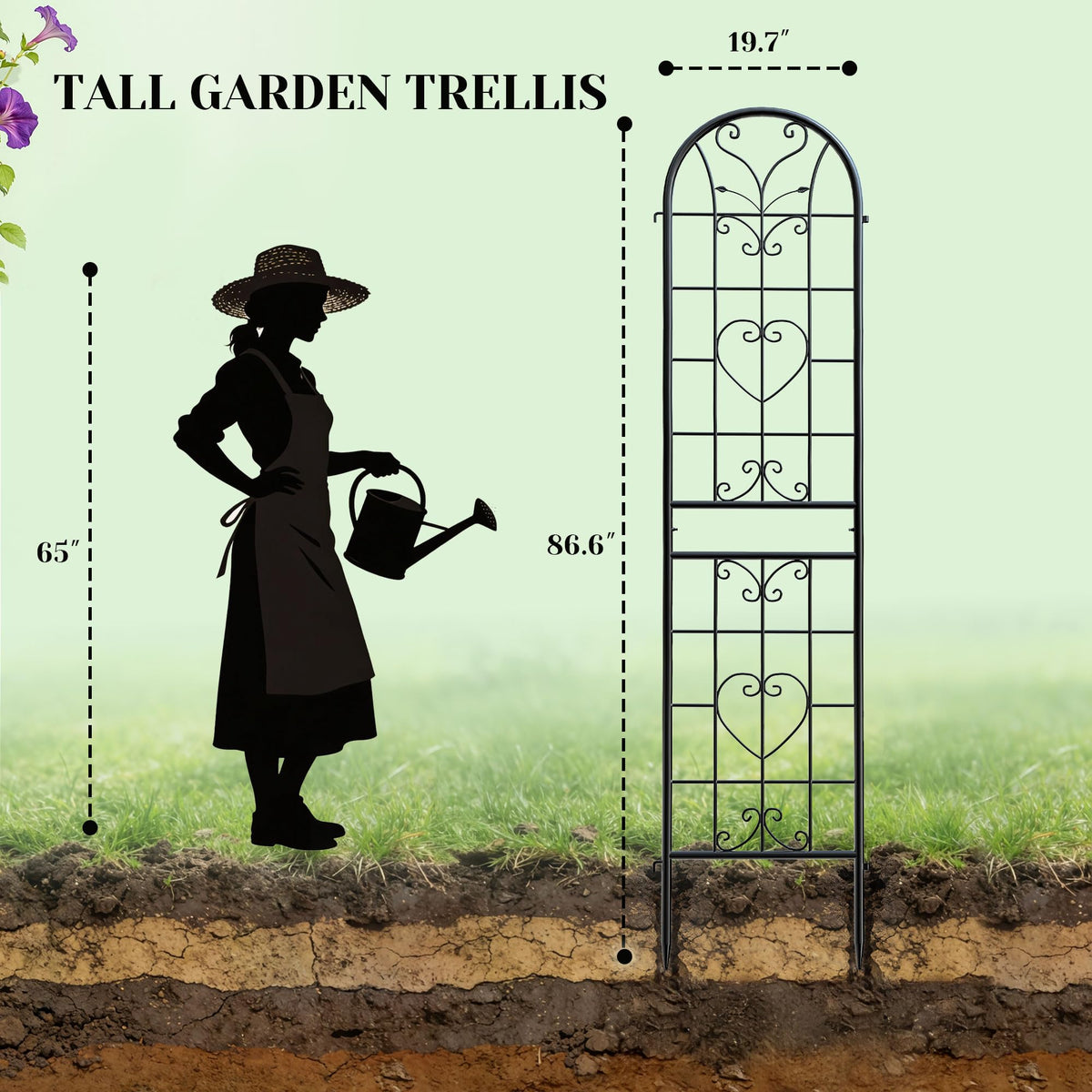 IYINIYI trellis suits roses, clematis, jasmine and other vines