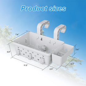 IZCUZK pool accessories organizer is durable PP and easy to install.