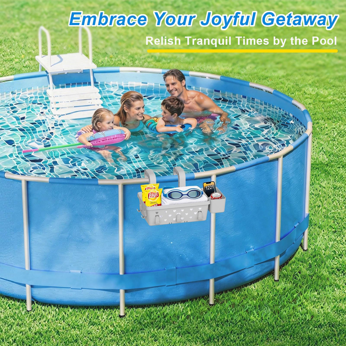 IZCUZK dual-hook design supports towels and pool tools for clutter-free decks.