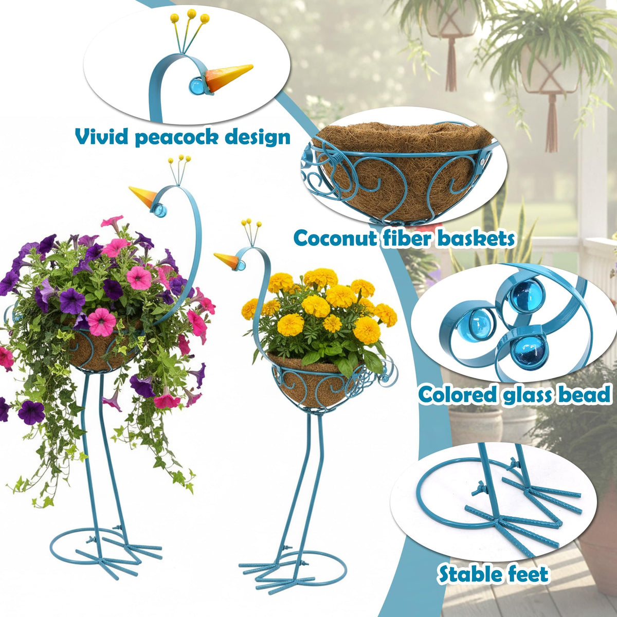 J-Fly coconut coir pot close-up with drainage benefits