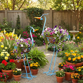 J-Fly Pelican stand wings detail enhances graceful garden display