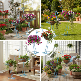 J-Fly two-set pelican planters create a striking centerpiece