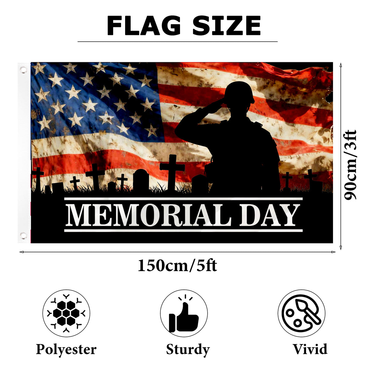 Jaailee patriotic flag 4th of July for yard and porch display.