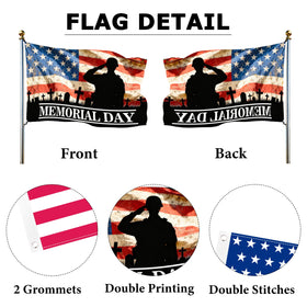 Jaailee Veterans Day banner suitable for indoor and outdoor display with durable grommets.