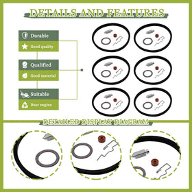 JA&MIU 631021B needle seat and bowl gasket set for Tecumseh.
