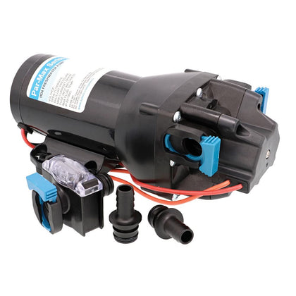 Jabsco Par-Max HD4 12V pump for marine freshwater systems delivering 4 GPM at 40 PSI.
