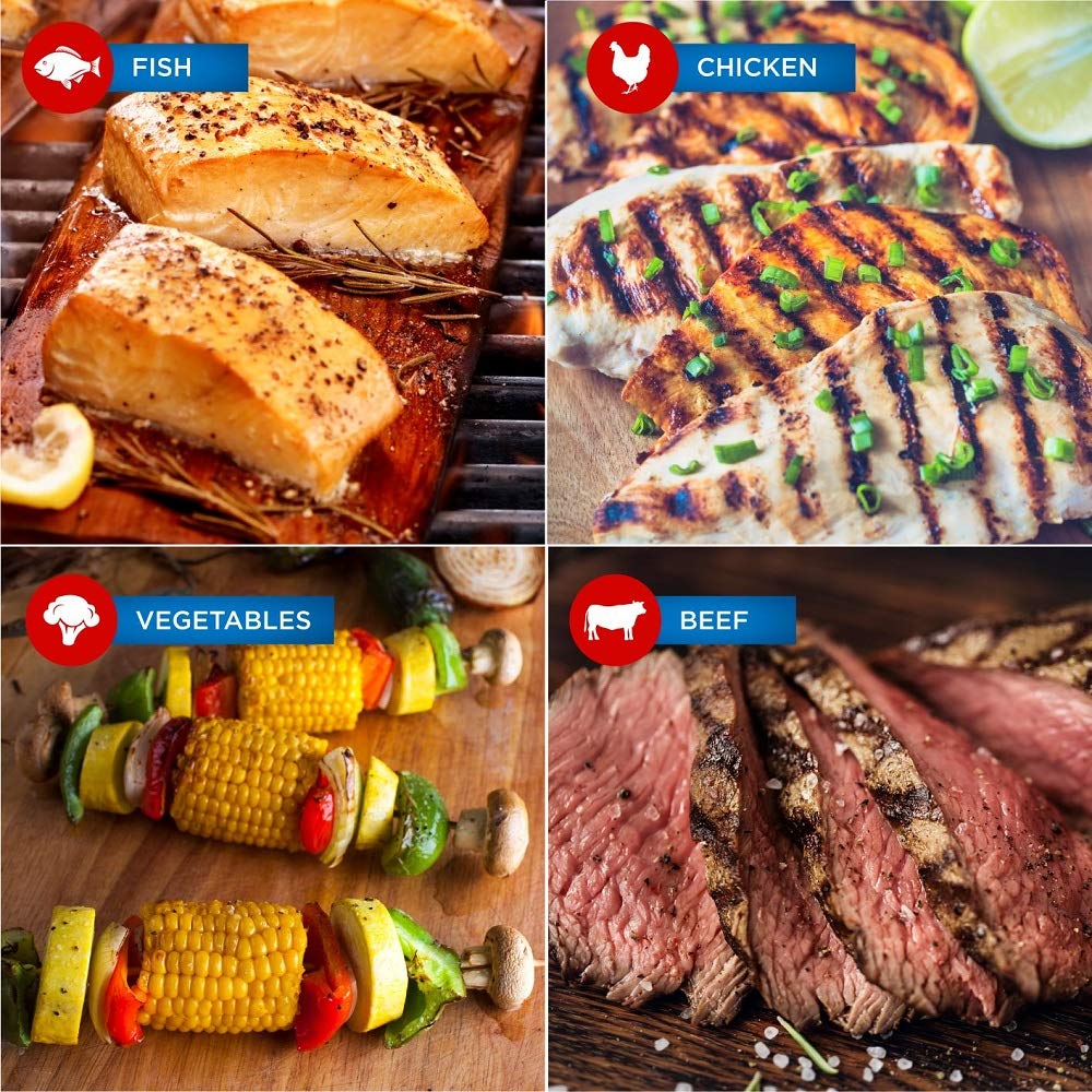 High-tech packaging keeps Jaccard Ready 2 Grill planks moist and fresh.