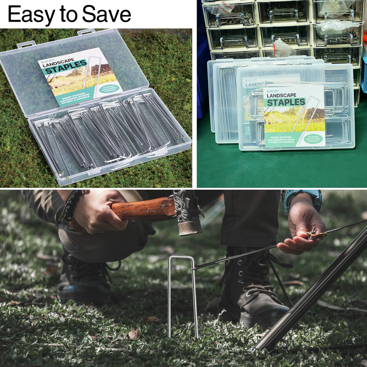 Jaciry professional landscape staples offer durable yard anchoring