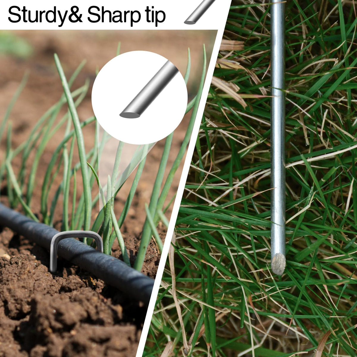 Jaciry weed barrier fabric staples keep landscape fabric flat and secure