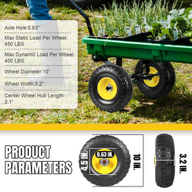 Jack Boss deep tread on 4.10/3.50-4 tire showing enhanced grip on rough terrain