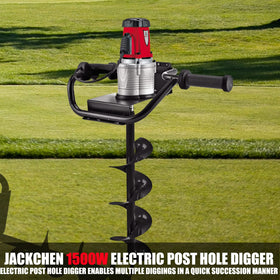 JACKCHEN auger with storage bag keeps tools organized on the job.