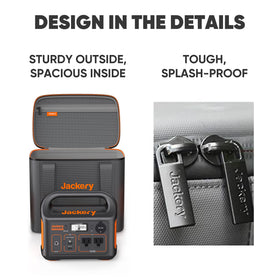 Jackery carrying case with durable EVA material offering rugged protection.