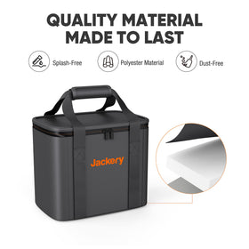 Jackery carrying case for Explorer 500 interior with organized space for accessories.