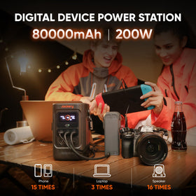Jackery Explorer 240D USB-C and USB-A ports enable multi-device charging