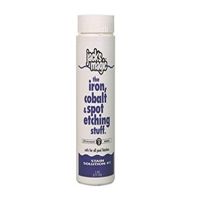 Jack's Magic JMIRON2 targets iron and cobalt spot staining for quick pool surface restoration