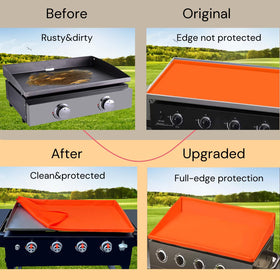 Jacooxi orange griddle cover mat adds visibility and style outdoors