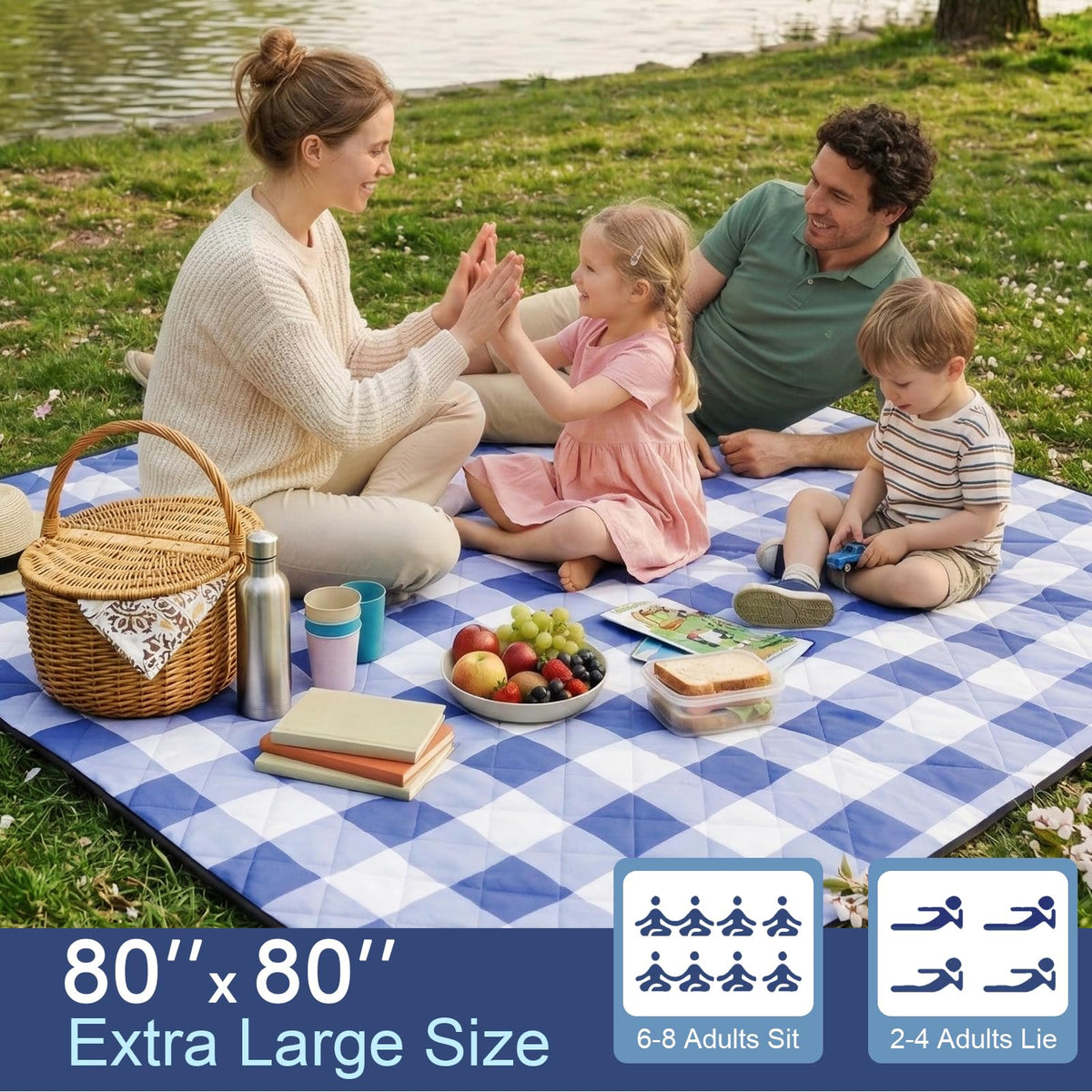 Jactum dual-sided waterproof design helps stay dry on wet grass or sand.