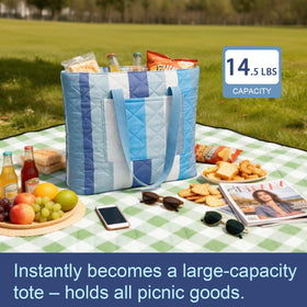 Jactum blanket used on the beach with sand-resistant surface.