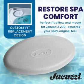 Jacuzzi J-200 headrest provides ergonomic neck support.