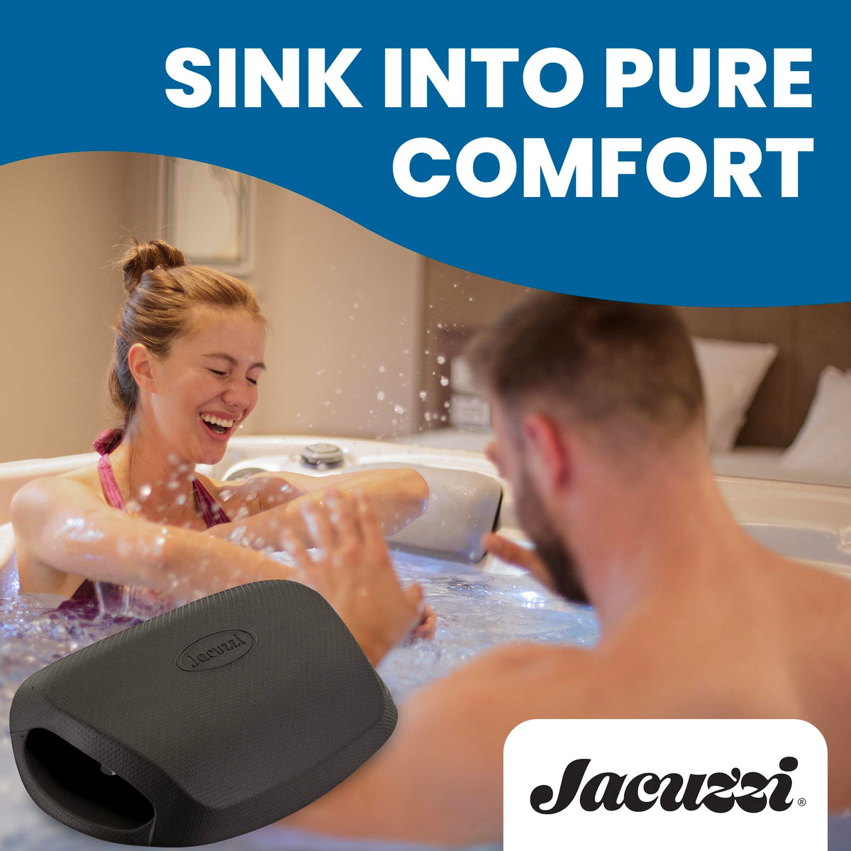 Jacuzzi Pillow 2472-135 easy-to-clean removable cover for quick maintenance.