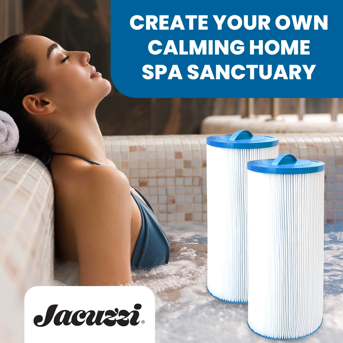 Jacuzzi ProClear II dual-pack highlights value and long-term filtration.