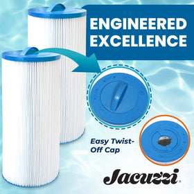 Jacuzzi ProClear II twist-off cap in use for maintenance.