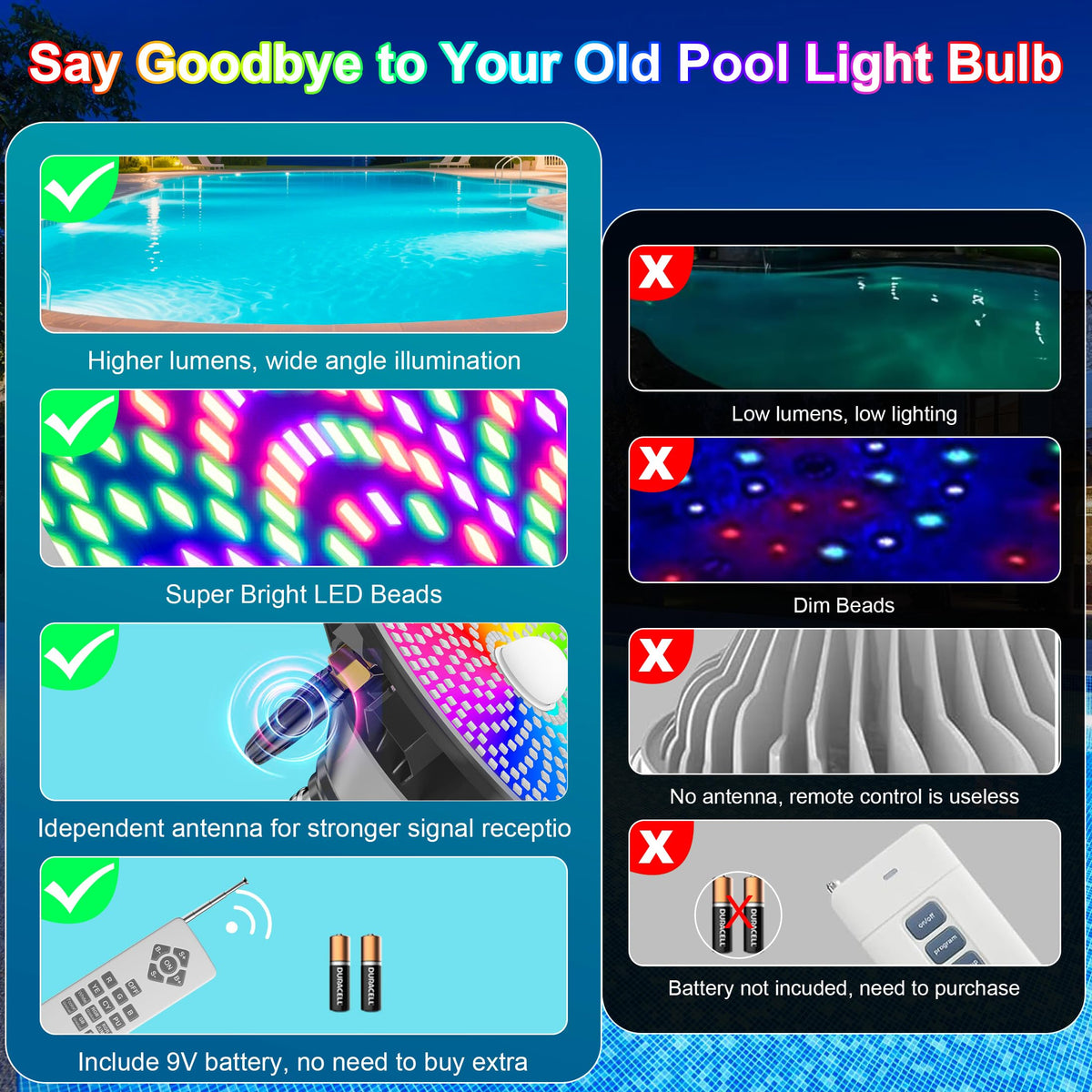Jadisi pool light energy-efficient 90W saves energy over traditional bulbs