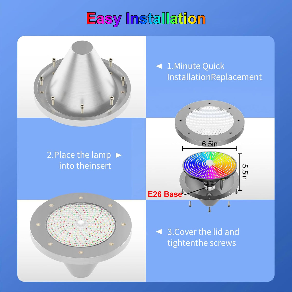 Jadisi pool light inground housing fit ensures broad compatibility