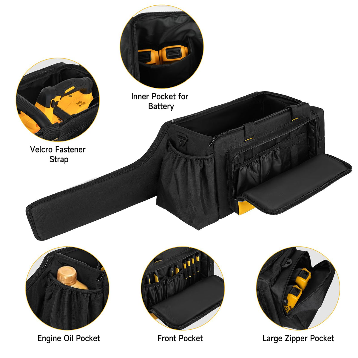 Jaffzora chainsaw case detachable shoulder strap for comfort