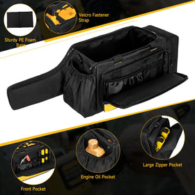 Jaffzora chainsaw case detachable shoulder strap enables comfortable carrying.