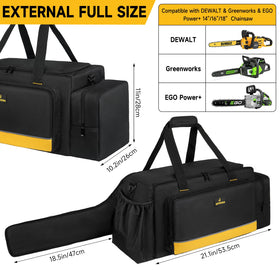 Jaffzora chainsaw case waterproof material protects gear