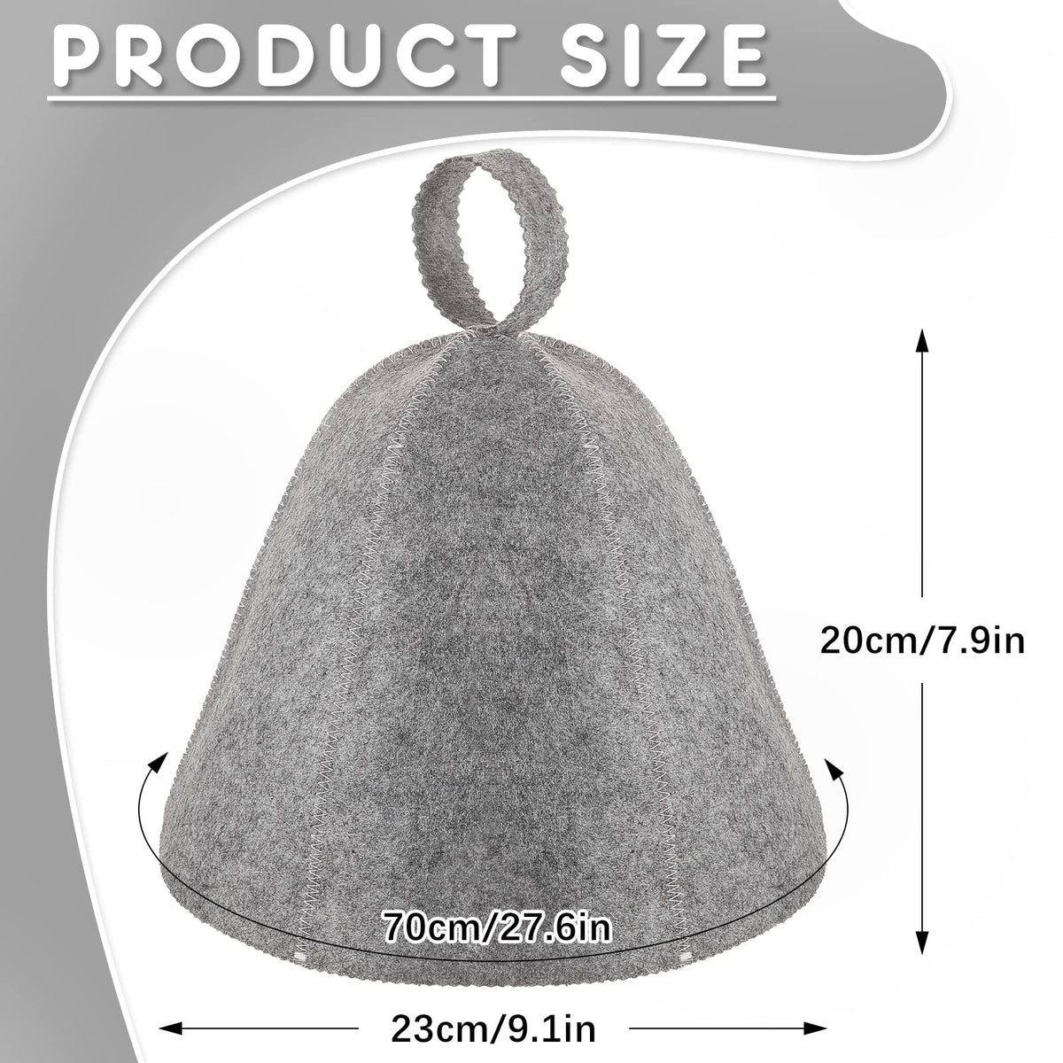 JaGely sauna hat gray side view shows versatile design for daily wear