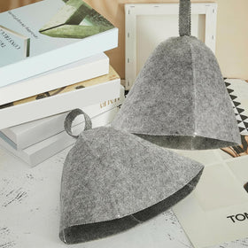 JaGely sauna hat gray size information notes 70 cm circumference