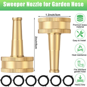 JaGely solid brass garden hose nozzle delivers durability and rust resistance for long use.