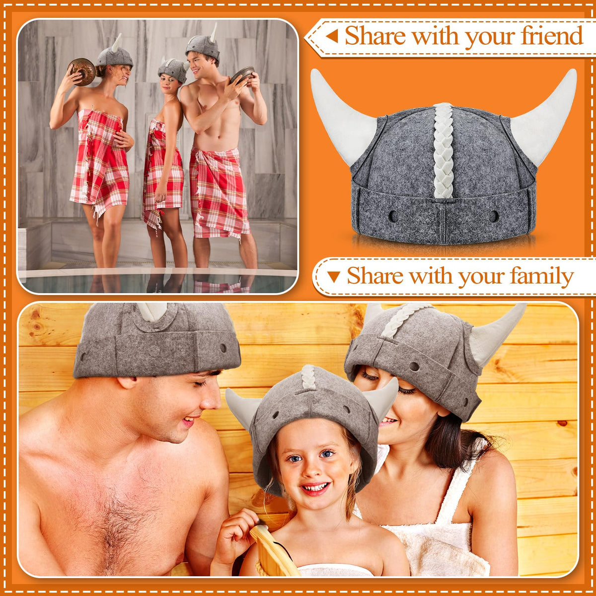 JaGely Viking-style sauna hat with distinctive horns, stylish accessory for sauna and cosplay