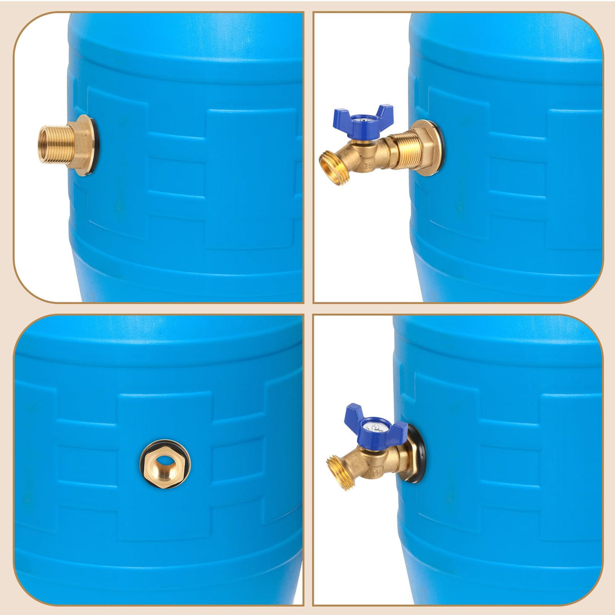JaGely weather-resistant brass faucet, outdoor use with rain barrels.