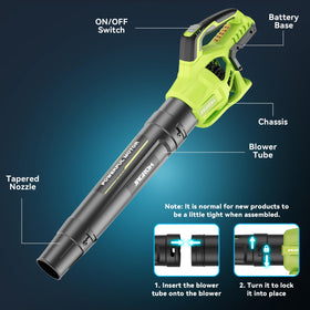 JAGROM leaf blower with 780 CFM airflow for fast leaves and dust removal