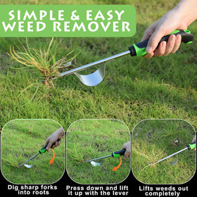 Jahenway 4-tooth weeding machine digs and loosens soil around weeds.