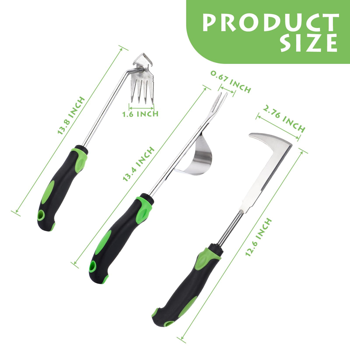 Jahenway V-shaped root weeder uses leverage to lift stubborn roots.
